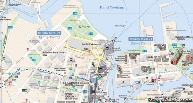 Free Yokohama Travel Map with Visitor Guide