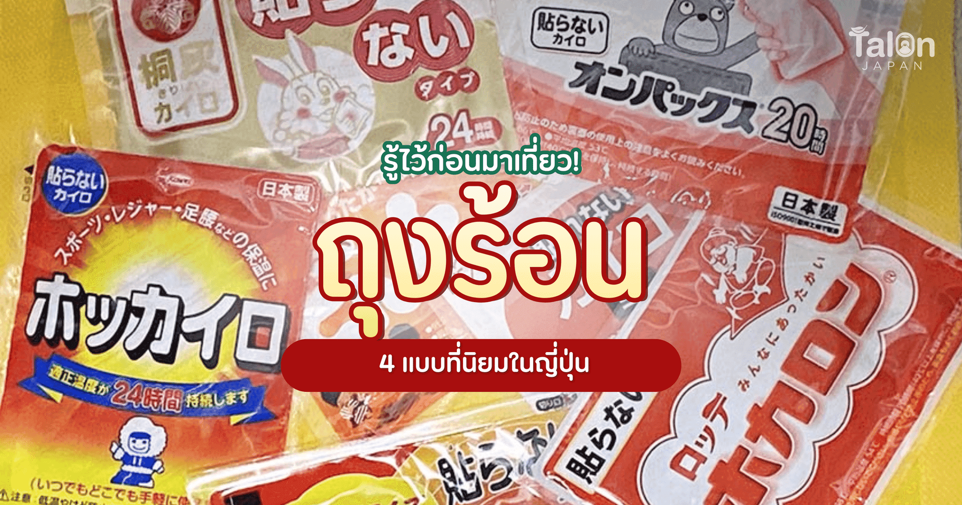 4 Popular Types of Heat Packs in Japan